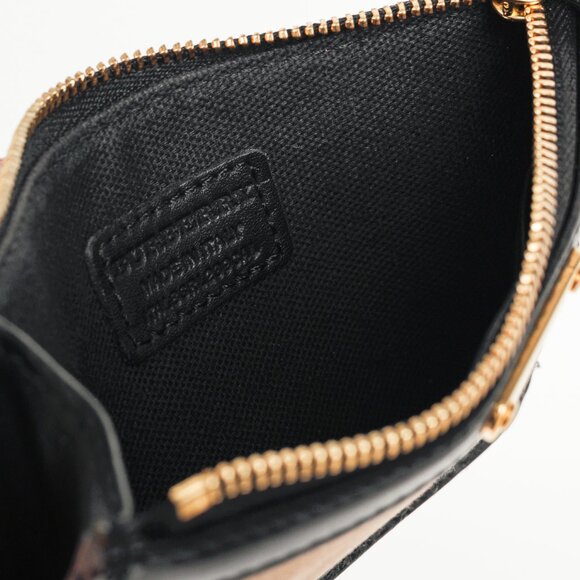 Burberry Nova Check Canvas Black-Leather-Trim Wallet - Picture 8 of 9